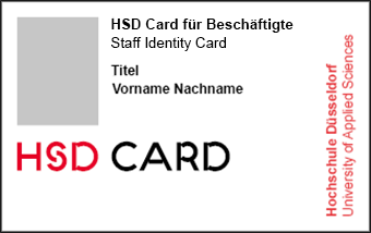 Ab dem Sommersemester 2022 stellt die Hochschule Düsseldorf die HSD-Card für Beschäftigte zur Verfügung. Beschäftigte in diesem Sinne sind Professor*innen, wissenschaftliche Beschäftigte und Beschäftigte aus Technik und Verwaltung sowie Lehrbeauftragte.