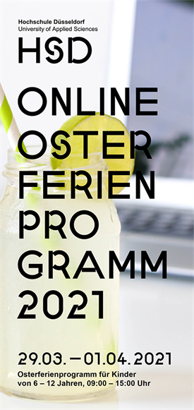 Dear members of the university with children, registration for this year's online Easter holiday programme of the HSD Family Office is now open. The Easter holiday programme will take place from 29.3.2021 - 1.4.2021 from 9.00 a.m. - 3.00 p.m., initially as an online-only event!