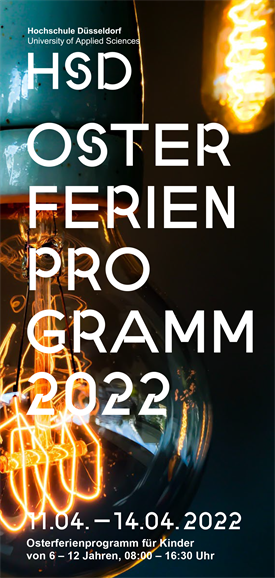 Easter holiday programme of the Family Office of Düsseldorf University of Applied Sciences Cover sheet Flyer 