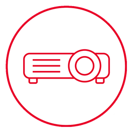 Make sure to shut down the projector before leaving the room. To do this, always switch off the system via the touch display or the keypad before leaving the room. The system is then in standby mode. 