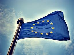 eu-flag sky in the background