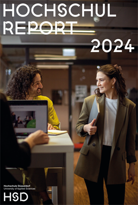 Deckblatt des Hochschulreports 2024 der Hochschule Düsseldorf