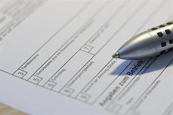 Stock Picture of a form from a German authority