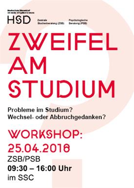 Zweifel am Studium