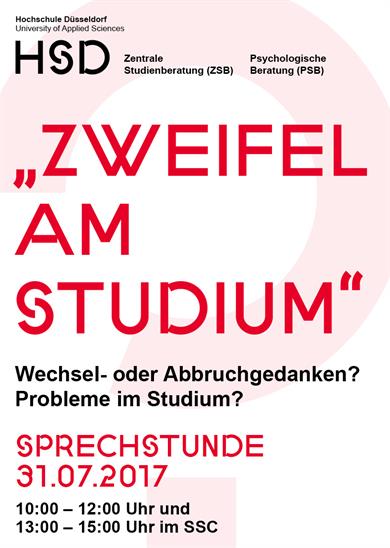 Ankündigung der Zweifler-Sprechstunde