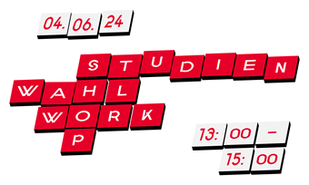 Cards made up of individual letters, reminiscent of the game Scrabble, form the word “study selection workshop”. The date and time are written around it: June 4, 2024, 1 p.m. - 3 p.m