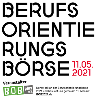 Text graphic that says "Berufsorientierungsbörse" (Professional Orientation Exchange")