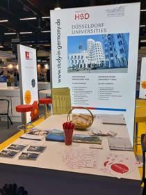 HSD and HHU at their shared booth at EAIE 2019 in Helsinki