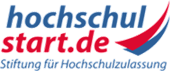 Hochschulstart Logo blau  und rot